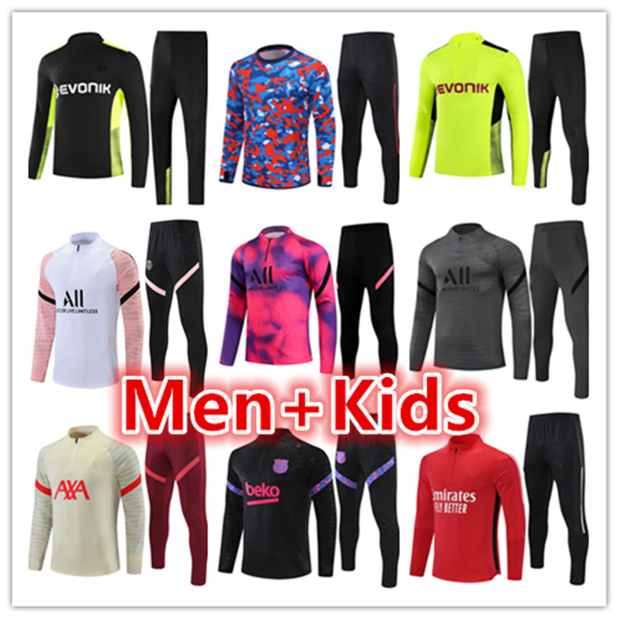 

2022 2023 mens kids tracksuit football tracksuits jerseys kits 22 23 soccer training suit jogging jacket sets chandal futbol survetement foot set, 18