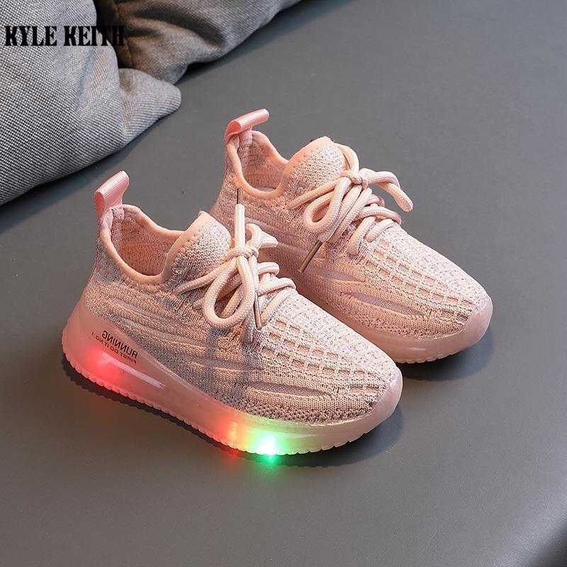 

Kids Baby Breathable Glowing Shoes Luminous Sneakers For Girls Boys Anti-slippery Led Light Up Casual Toddler Schoenen Athletic & Outdoor, Colors10