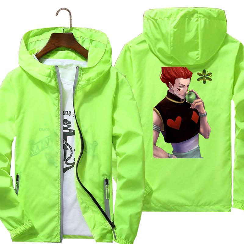 

Men's Jackets X Killua Leorio Kurapika Gon Hisoka Jacket Printing Spring Autumn Casual Baseball Windbreaker, Black;brown