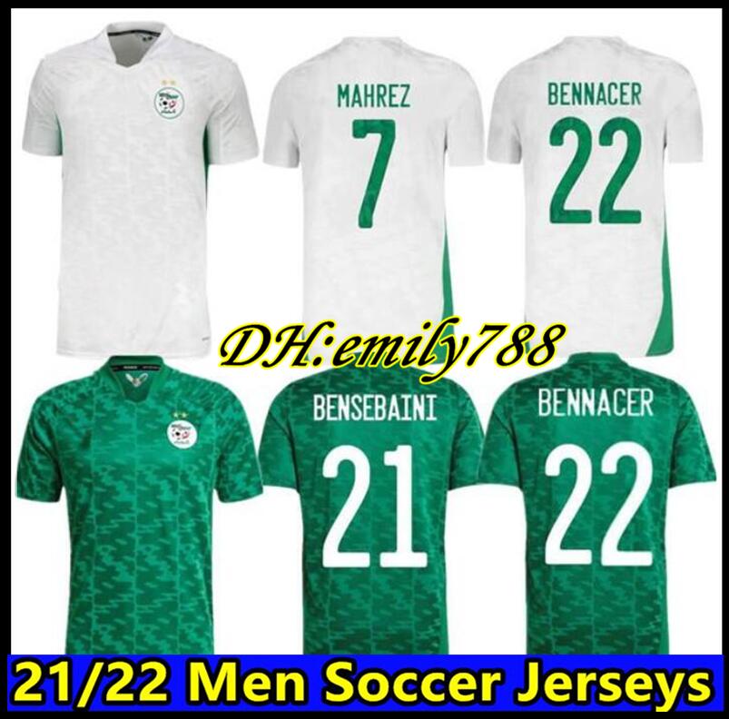 

Fans player version Algerie 2021 home away Soccer Jerseys MAHREZ FEGHOULI BENNACER ATAL 20 21 Algeria football kits shirt men + kids sets maillot de foot, Fans with patch