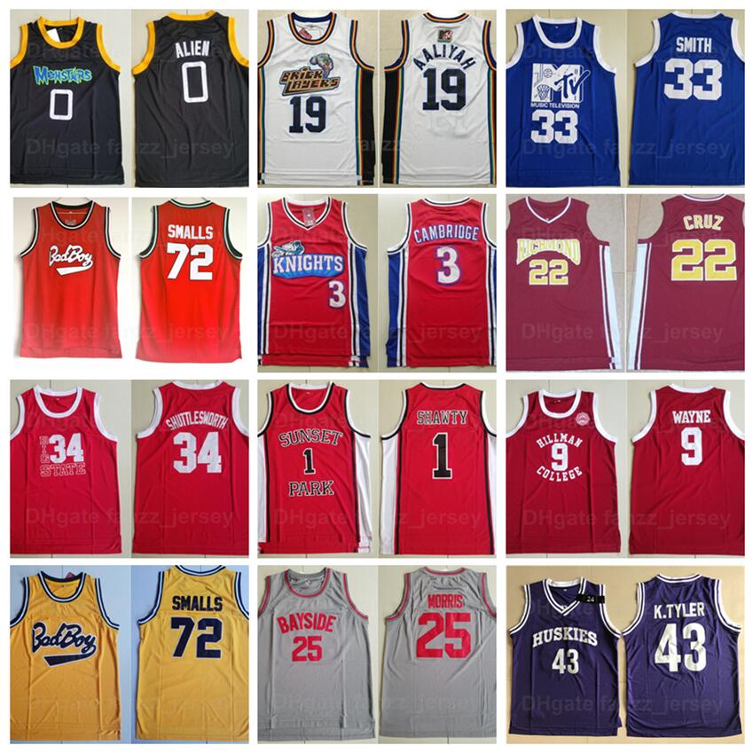 

Men Basketball Moive TV 3 Cambridge Jersey Sunset Park 1 Shawty Steve Urkel Richmond Timo Cruz Monstars Alien Zack Morris Bricklayers Aaliyah Bad Boy Biggie Smalls, 34 red