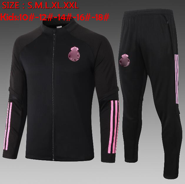 

20 21 Real Madrid adult kids jerseys soccer TRACKSUIT Ronaldo veste de football chandal 2021 HAZARD ASENSIO ISCO youth BOYS training suit, Black;yellow
