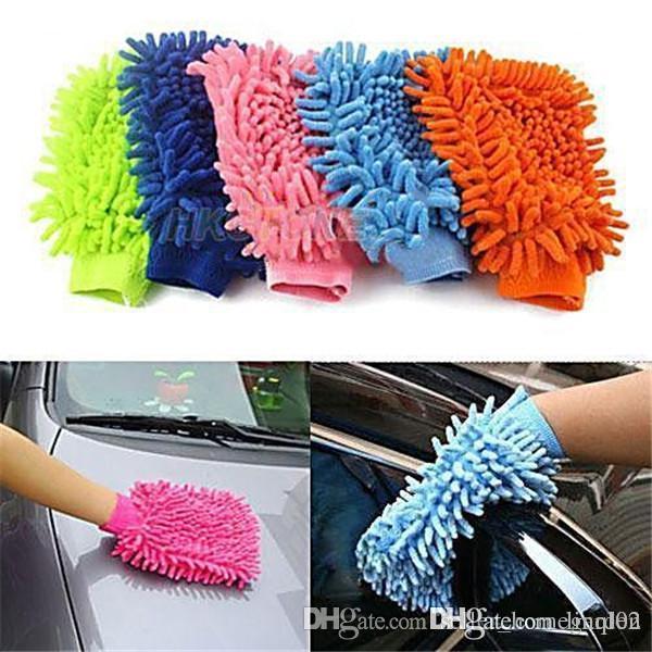 

Car Hand Soft Cleaning Towel Microfiber Chenille Washing Gloves Coral Fleece Anthozoan Sponge Wash Cloth Care