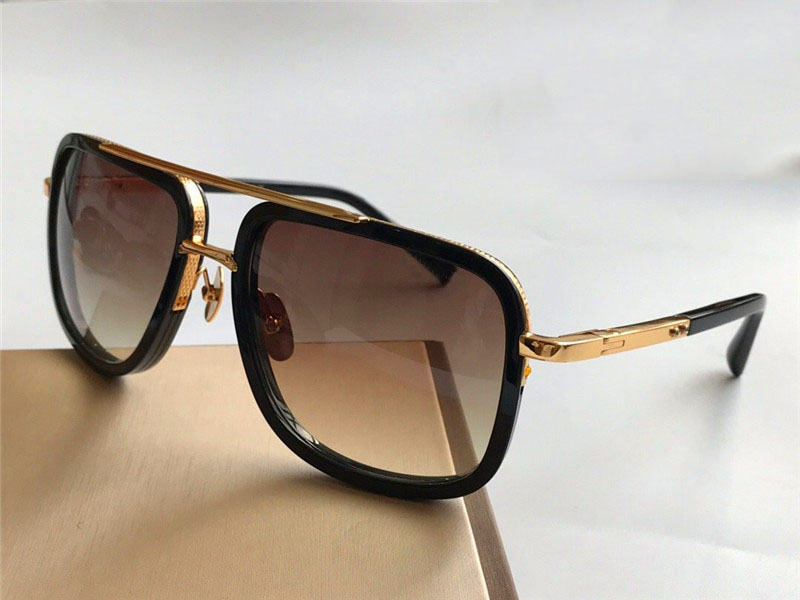 

sunglasses men design metal vintage fashion style 2030 one square frame outdoor protection UV 400 lens eyewear with case