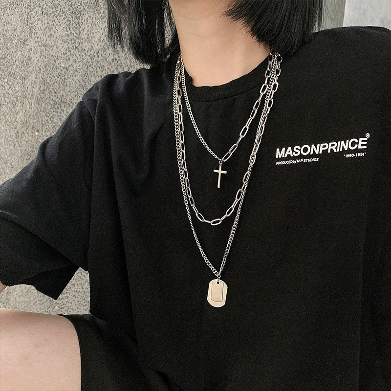 

Korean Style Personalized Hip Hop Pendant Fashionable Temperamental All-Match Sweater Necklace Female Trendy Niche High Sense