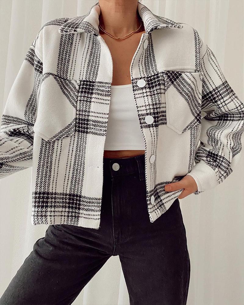 

Women's Jackets 2021 Spring Women Shirt Tops Vintage Long Sleeve Casual Outerwear Short, Black;brown