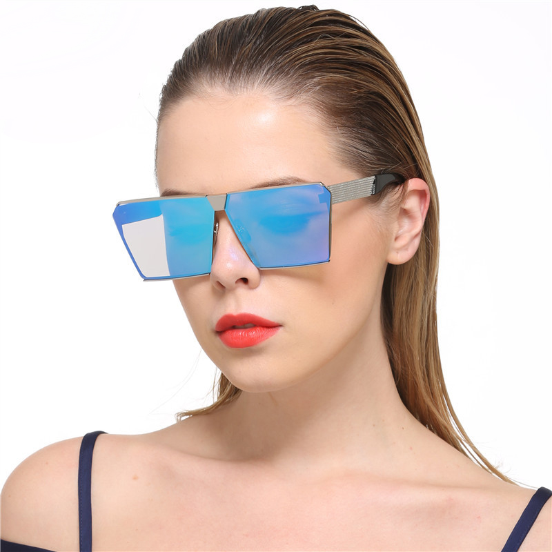 

Mirrored Glasses Shield style Sunglasses Women Vintage Oversize ss812