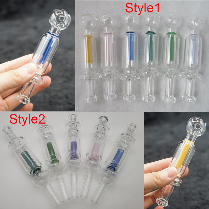 

Glass Nector Collector 5'' Inner Color Stem Oil Burner Glass Pipe Novelty pipes for smoking