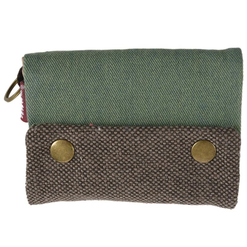 

Wallets Unisex Men Women's Three Layer Folded Manual Canvas Wallet Bag With Multi Card Holder,Boy Girl's Multifunction Coin Purse(Green)