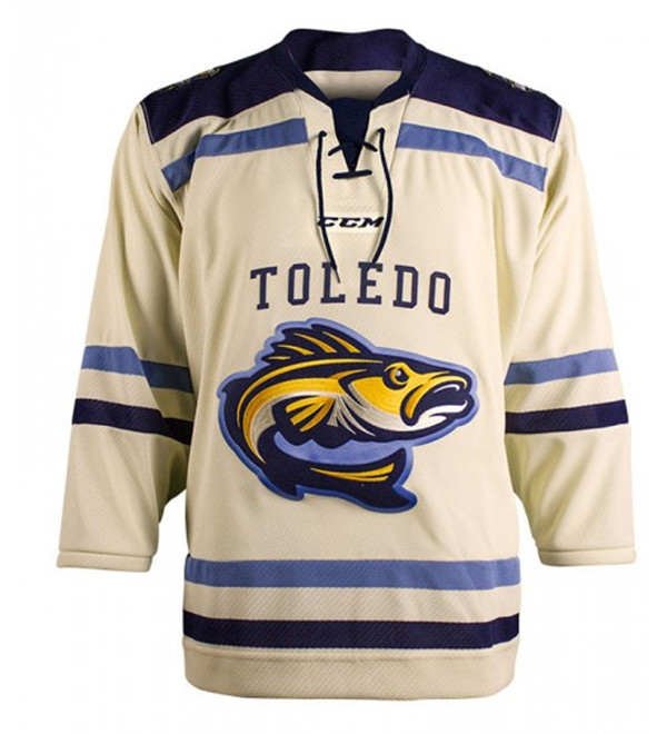 

Toledo Walleye Ice Hockey Jersey Men's Embroidery Stitched Customize any number and name Jerseys, White