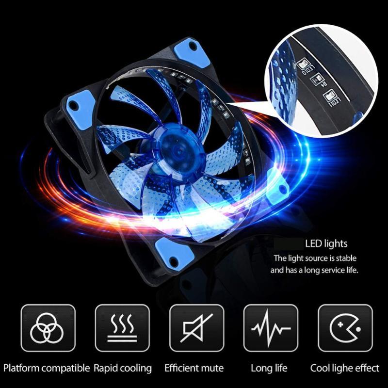 

Fans & Coolings 120mm LED Ultra Silent Computer PC Case Fan 33 LEDs 12V Cpu Heatsink Cooler Master Cooling