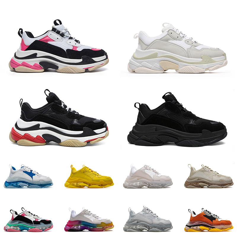 

Top Quality Vintage Crystal Bottoms Paris 17FW Running Shoes Triple S Luxurys Designers Sneakers Casual Dad Platform Women Mens Trainers, #18 36-40