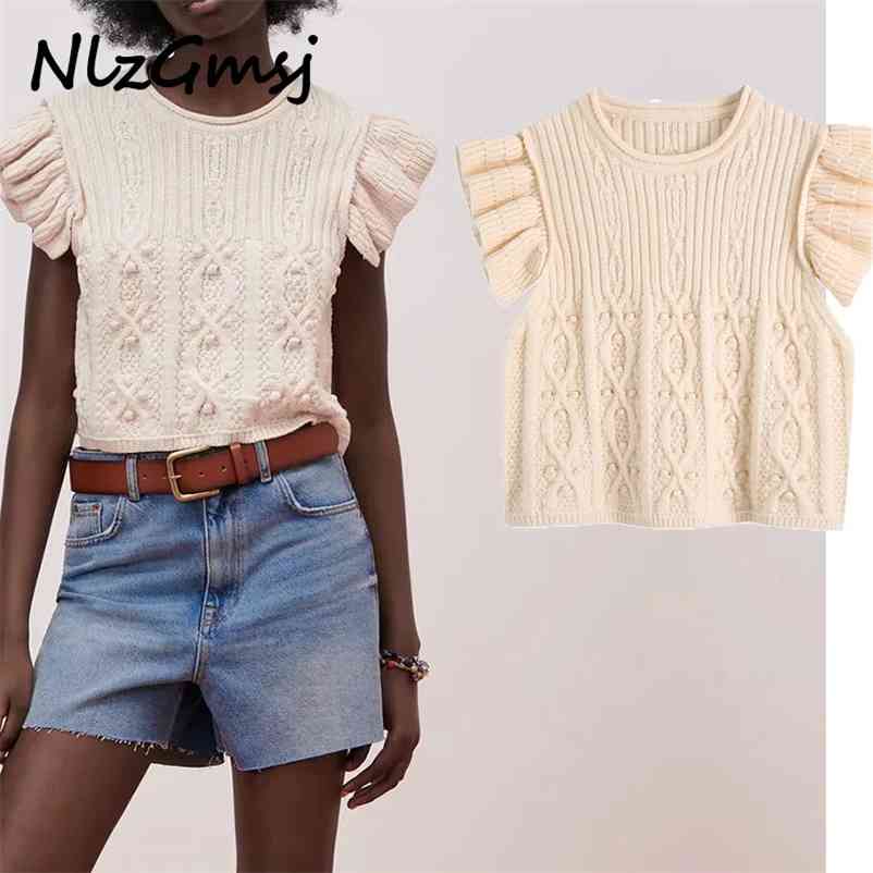 

Sweater Women Spring Solid O neck Short Sleeve Vintage Pullover Woman Loose Chic Top 04 210628, As picture