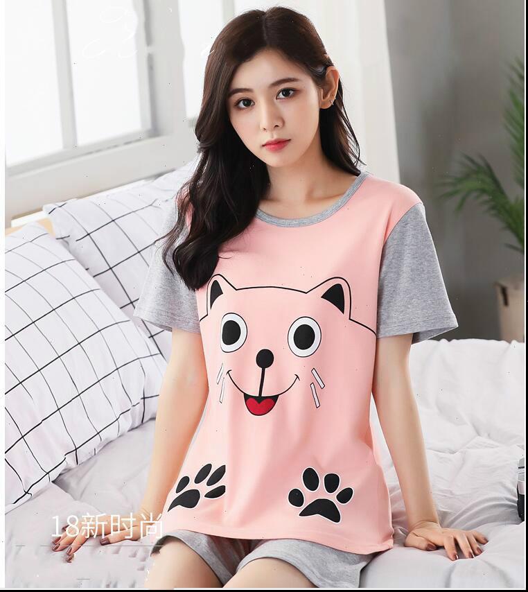 

comfortable home clothes milk womens sleepwears silk summer pajamas sets thin laides suit short sleeve pyjamas, Black;red