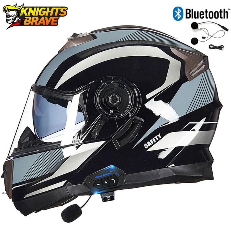 

Motorcycle Helmets GXT Bluetooth Helmet Flip Up Visor Dual Lens Casco Moto Men Full Face Motorbike DOT, Helmet motorcycle a2