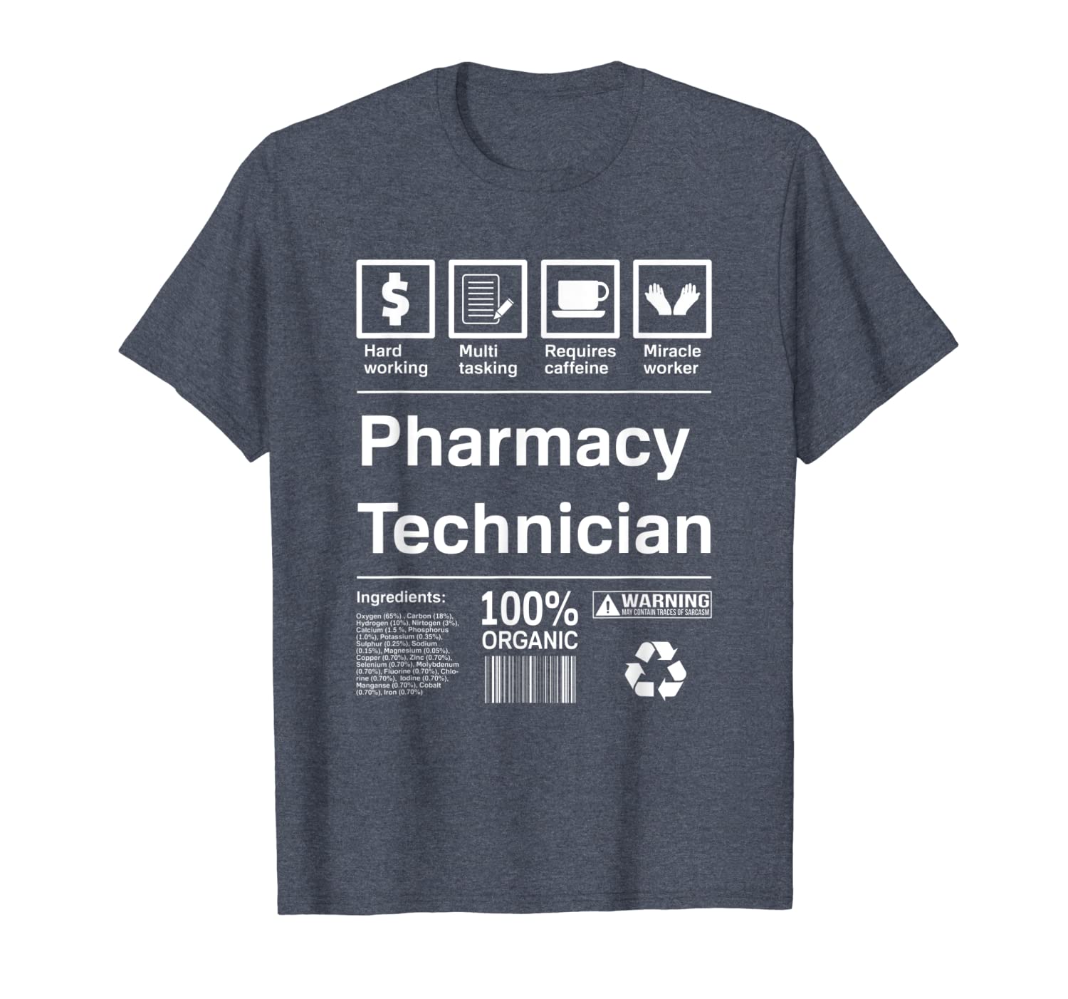 

pharmacy technician t-shirt gift, White;black