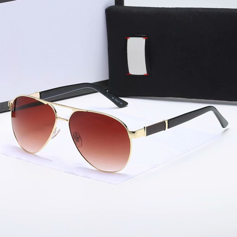 

0140 High quality men women Polarized lens pilot Fashion Sunglasses For Brand designer Vintage Sport Sun glasses With case and box