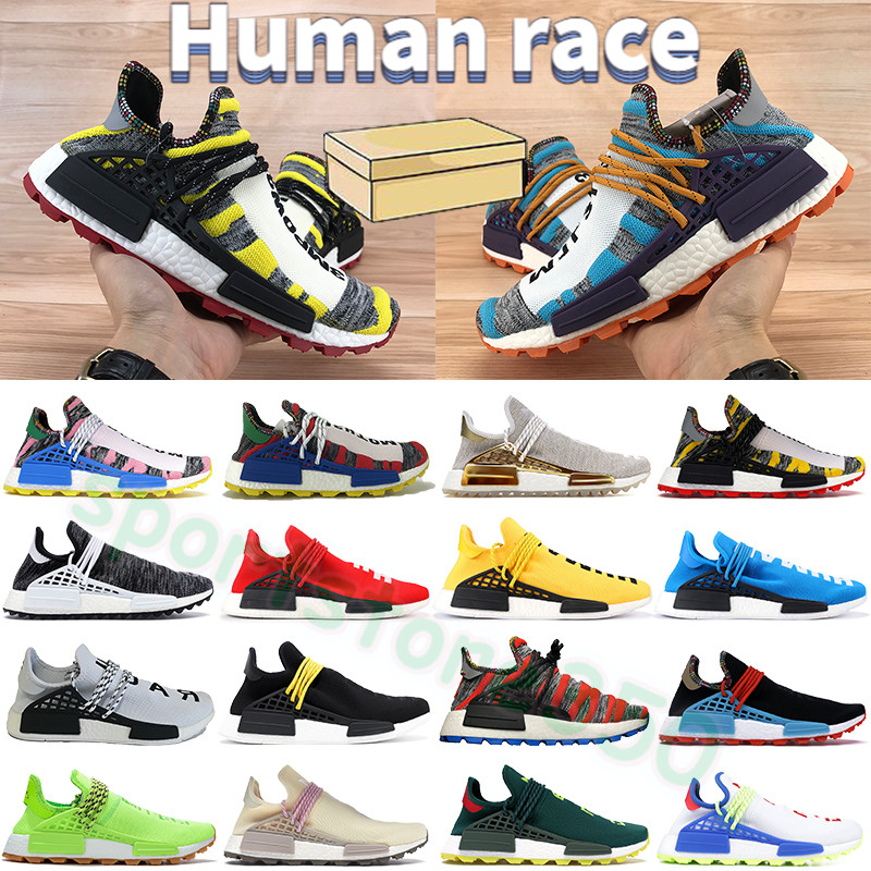 

High quality nmd human race running shoes scarlet hu pharrell solar pack red orange mother china happy men women sneakers outdoor sports trainers with box, Bubble wrap packaging