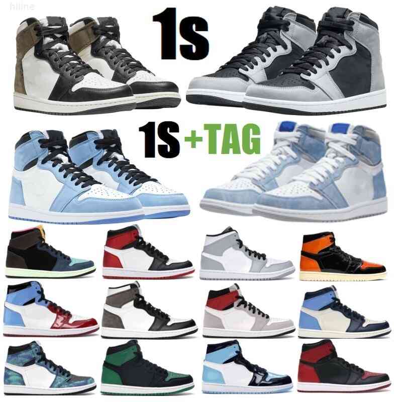 

1 Shadow 2.0 Men Basketball Shoes 1s High Royal Toe Court Purple White Bred Pine Green Black 85 Varsity Red sneaker