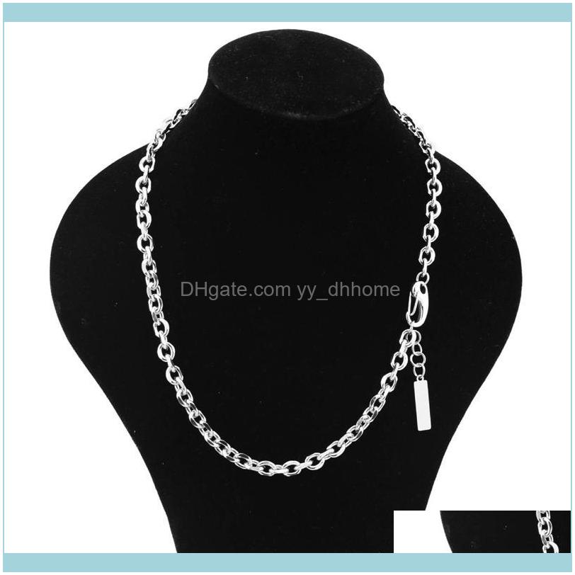 

& Pendants Jewelrymen Women Stainless Steel Pig Nose Necklace Square Piece Pendant Necklaces Rapper Hip Hop Jewelry Birthday Party Gift Chai