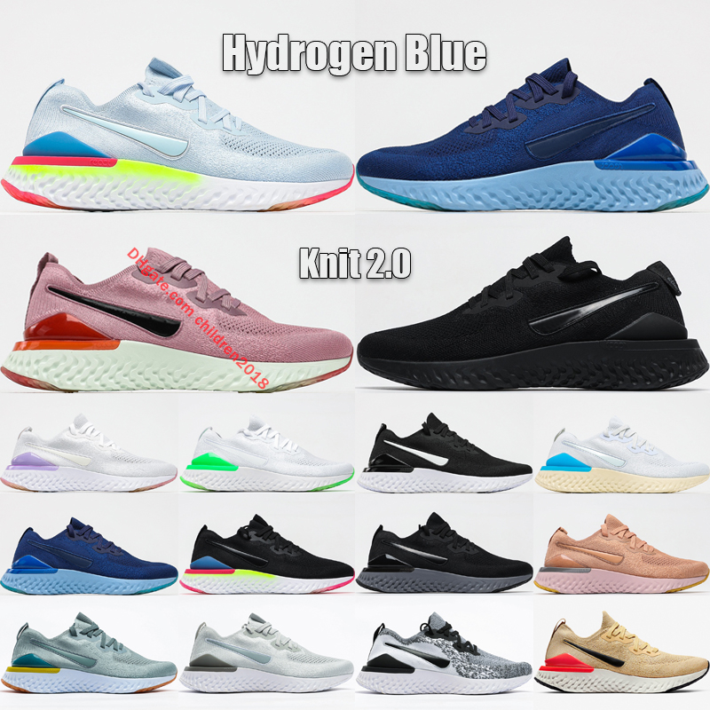 

2021 Epic Reacts Knit 2.0 Men Women Running Shoes Club Gold Aviator Grey Pixel Blue Void Pure Platinum Outdoor Sneakers Size 36-45, Bubble wrap packaging