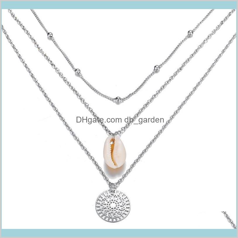 

Arrival Boho Jewelry Women Fashion Shell Silver Color Beads Chain Multi Layer Zemtx Necklaces 2Q0Xz
