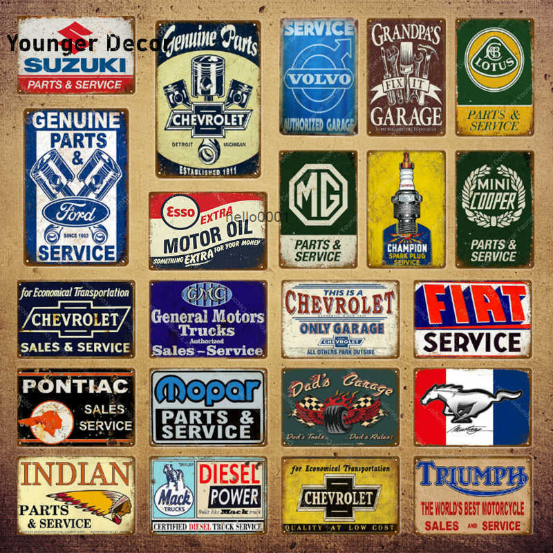 

Classic Motors Trucks Bus Sales Service Vintage Poster Metal Signs Decorative Wall Stickers Pub Bar Garage Decor YI-169