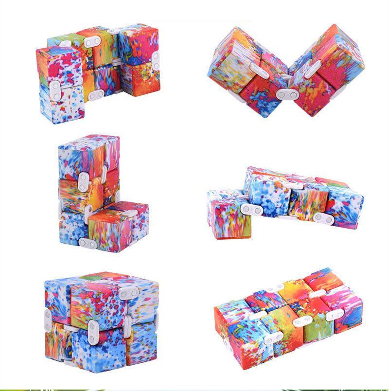 

Decompression IN 10 Colors Color Infinity Cube Mini Toys Kids Magic Blocks Adults Finger Anxiety Stress Relief