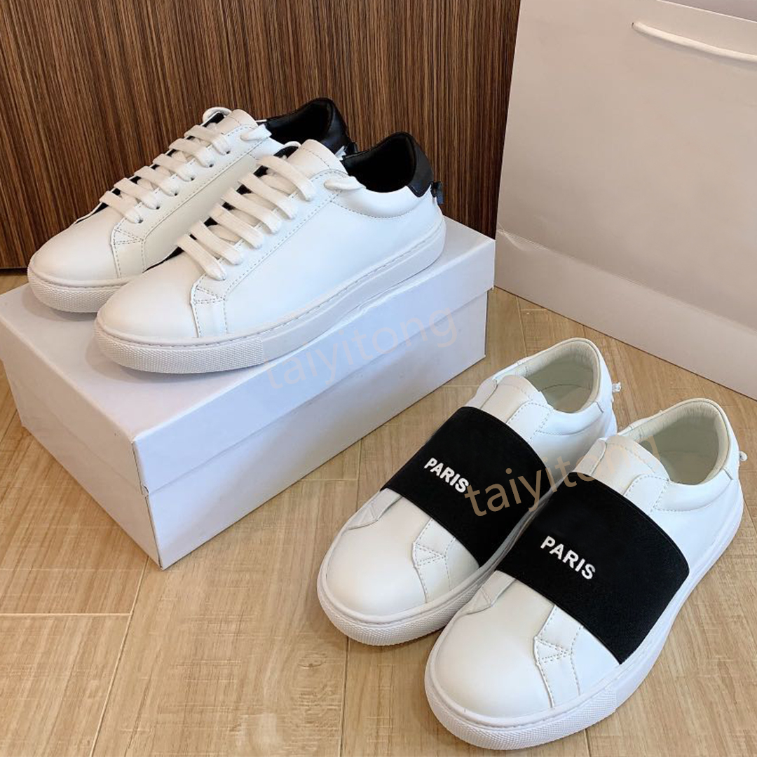 

[With Box] Fashion Men Women Casual Shoe White Shoes Classic Leather Lace Up Platform Sneakers Mens Womens Shoes, 11