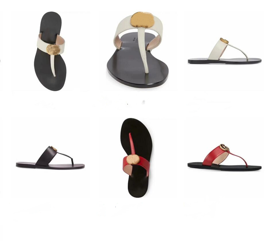 

Designer slippers women men flip flops Summer fashion couple GGflip-flops, classic metal buckle slippers, beach casual flats