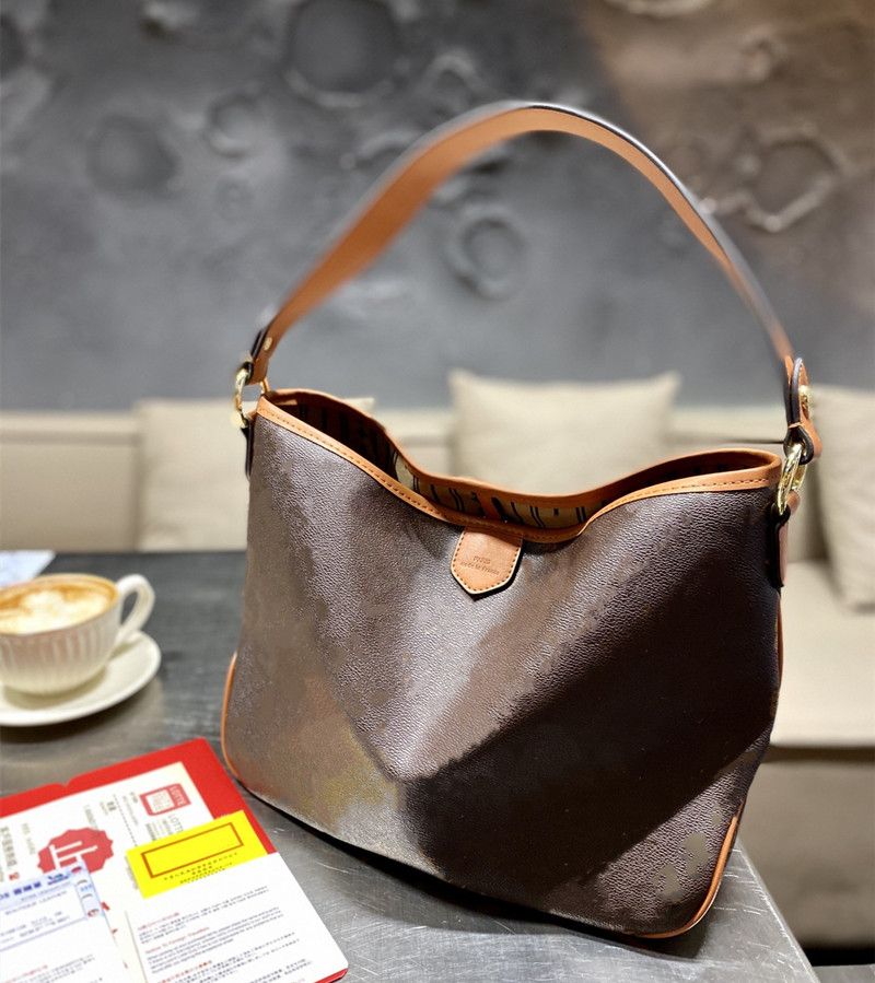 

2021 High Quality Classic Flower Satchel Bag Women Leather shopping Handbag Fashion ONTHEGO Bucket Bags Totes Handbags Purse, Gift
