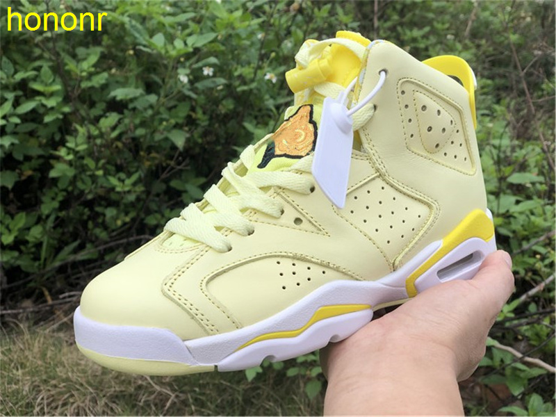 

Top Quality 6 VI Floral Basketball Designer Shoes Womens Jumpman 6s Lemon Sports Sneakers Ship With Box Size EU36-40, Customize