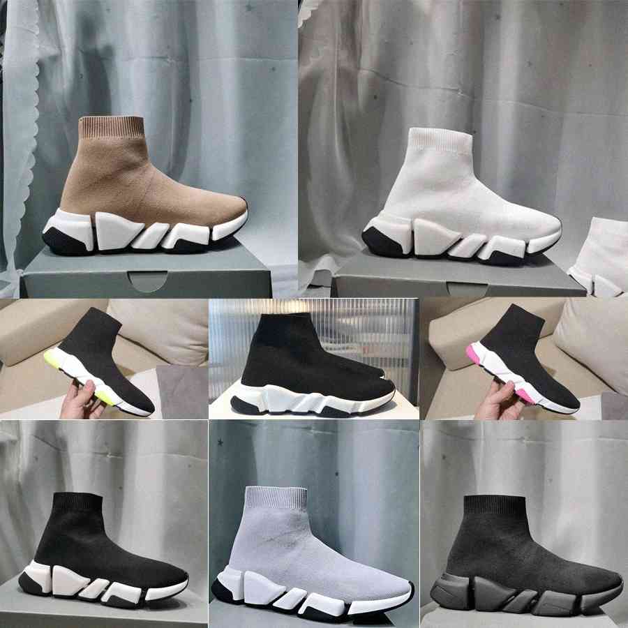 

[with box]2020 Speed Running\rbalenciga balenciga Shoes Sneakers Trainer Casual Shoes Men Women Black White 2.0 Luxury Sock Sneaker G0xn#, 121