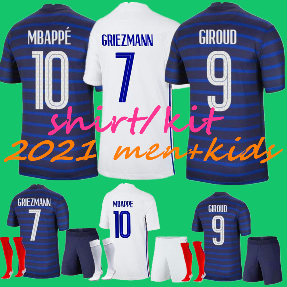 

MAN + KIDS 2021 France GRIEZMANN MBAPPE soccer jersey kit suit KANTE 20 21 POGBA shirt Maillot de football ZIDANE GIROUD MATUIDI Kimpembe Nd, Black;yellow