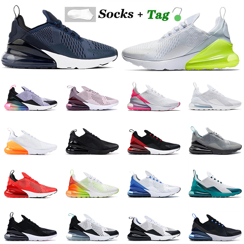 

With Socks 270s running shoes TOP QUALITY Platinum Volt 270 University Red Metallic Gold Triple Black White Off Cool Grey mens womens sports