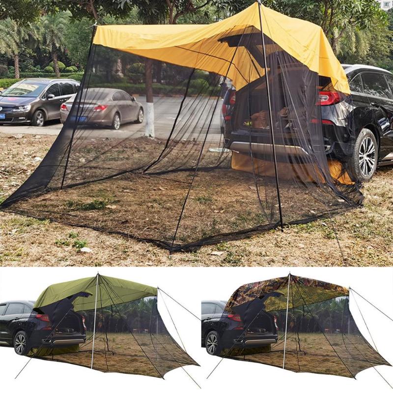 

Tents And Shelters 1 Set Car Rear Tail Extension Sunshade Tent Vehicle Trunk Side Awning SUV Off-road Canopy Camping Self-driving Shelter