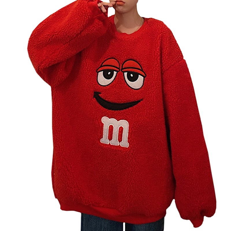 

women's hoodies & sweatshirts cashmere sweater, coat, autumn fashion, women's clothes, round collar, sweatshirt, embroidery, carto, Black