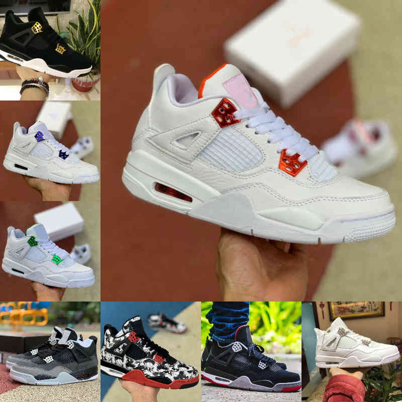 

Sail 4 Mens Basketball Shoes 4s RED METALLIC Court Purple Pine Green Pure Money Bred Tattoo White Cement NRG Raptors 4s Pure Money Trainers Sports Sneakers F22, Y4011