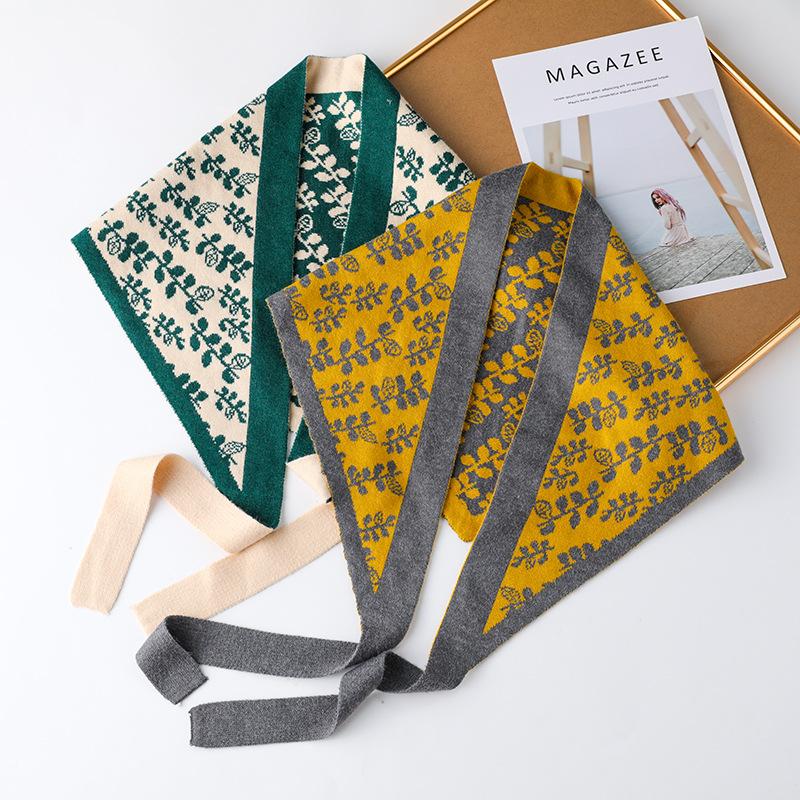 

Bow Ties Women Floral Knitted Detachable Collar Lapel Choker Necklace Shirt Fake False Blouse Shawl Vest Accessories, Black;gray