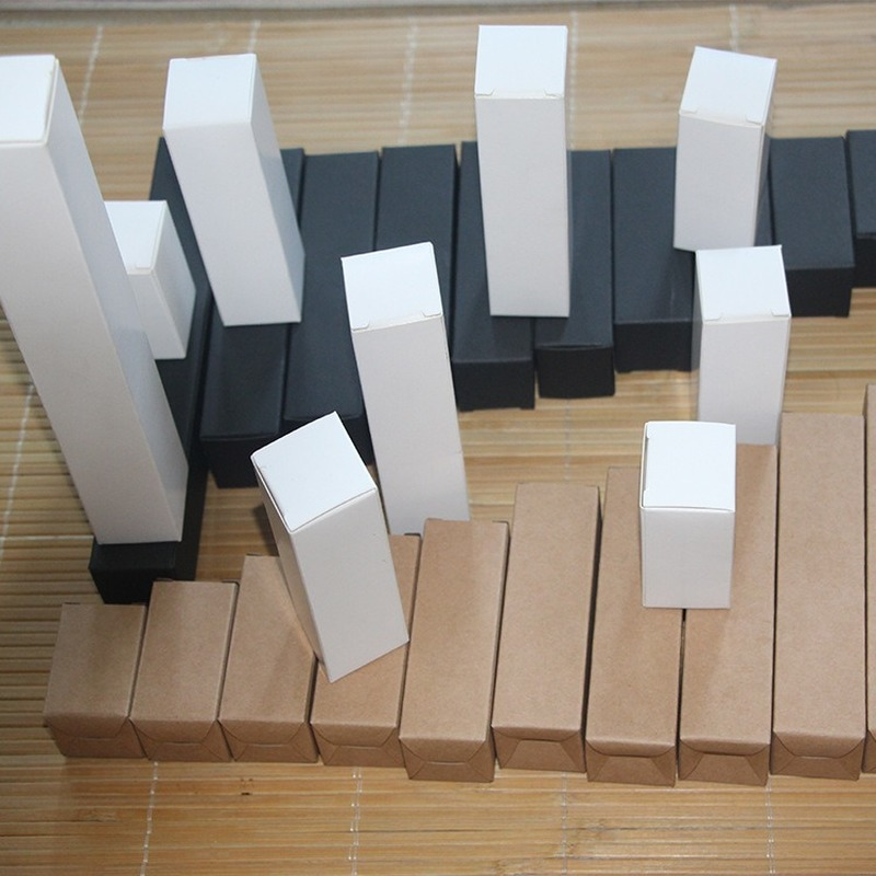 Multi Size Gift Wrap Boxes White/Black/Brown Cardboard Cosmetics Packaging Box Essential Candle Gift Oil Bottle Carton perfume Packing Supplies-image-751110773