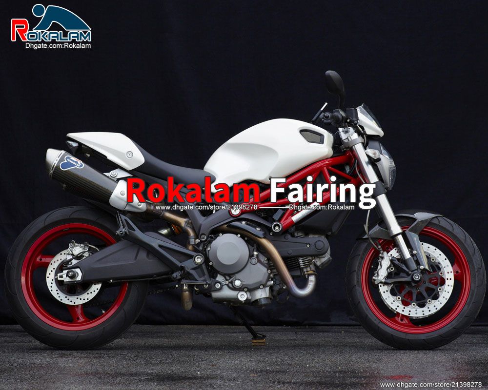 

White Bodyworks For Ducati 696 795 796 M1100 2009 2010 2011 2012 2013 1100 1100S 09-13 Aftermarket Fairing Kit (Injection Molding), Customize