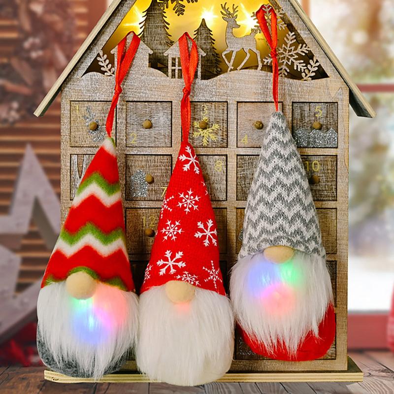 

Christmas Decorations 3pcs Lantern Knitted Pendant Tree Home Holiday Celebration Party Decoration