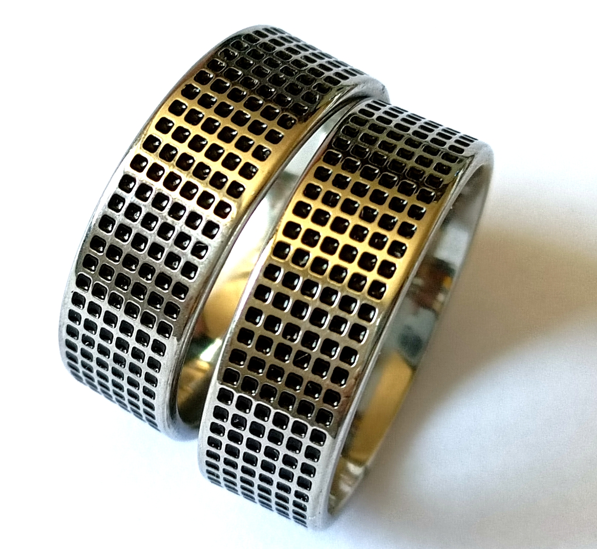 

36pcs Men's Punk Bands Ring Male Female 8mm Comfort-fit Stainless Steel Rings Black Oil Filled Man Jewelry Wholesale lots