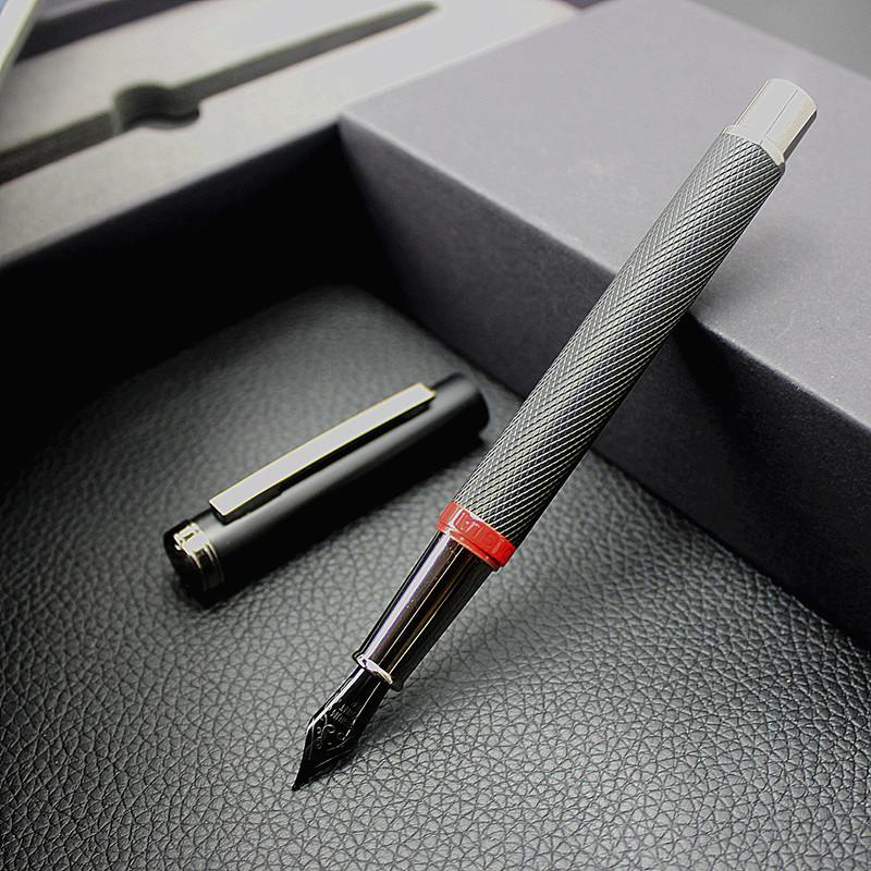 

Fountain Pens Version BI RONG LAI Pen Metal Ink Tungsten Steel Black Nib Classic Office School Supplies Luxury, Red
