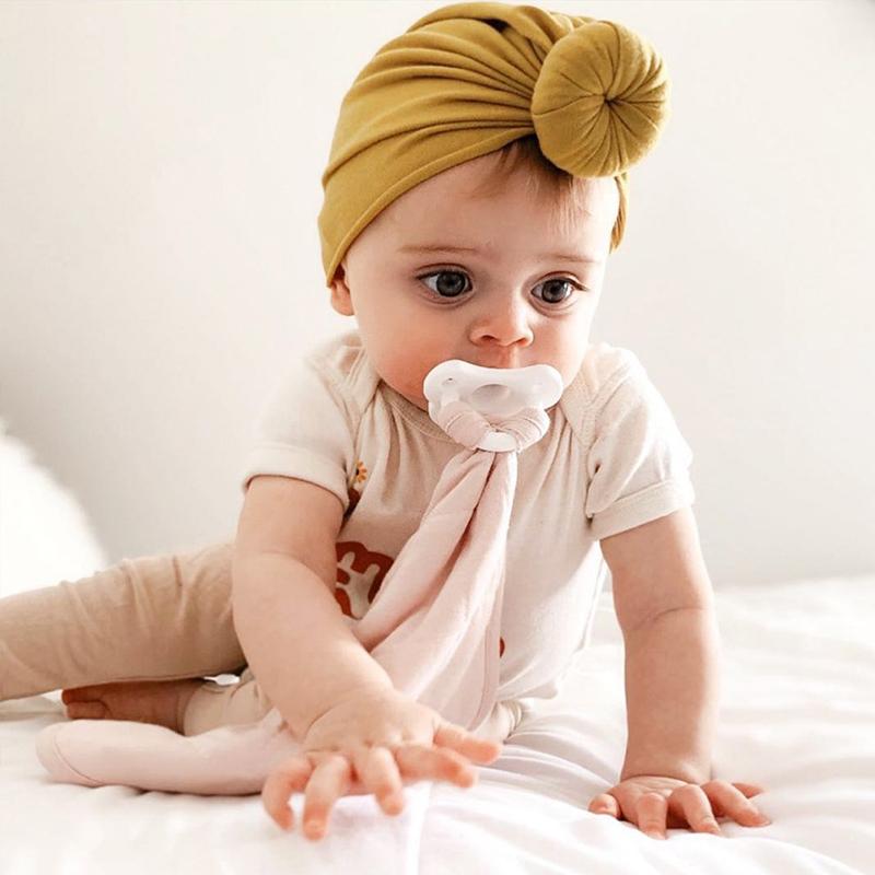 

Caps & Hats Cartoon Donuts Baby Turban Hat Solid Color Soft Cotton Kids Beanies Cap Spring Autumn Born Girls Bonnet, Yellow