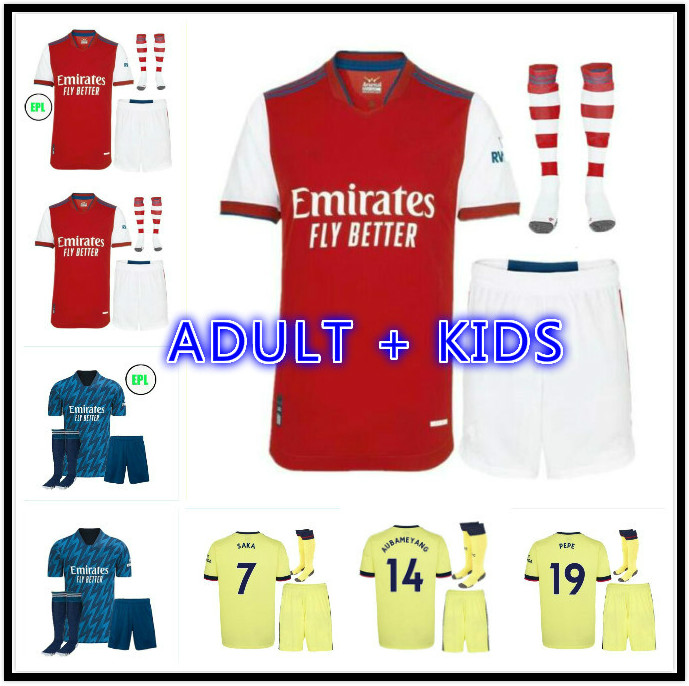 

adult kit SMITH ROWE BEN WHITE ArSeN soccer jerseys Gunners 21 22 SAMBI PEPE SAKA THOMAS WILLIAN NICOLAS TIERNEY TAVARES 2021 2022 football, Black;yellow