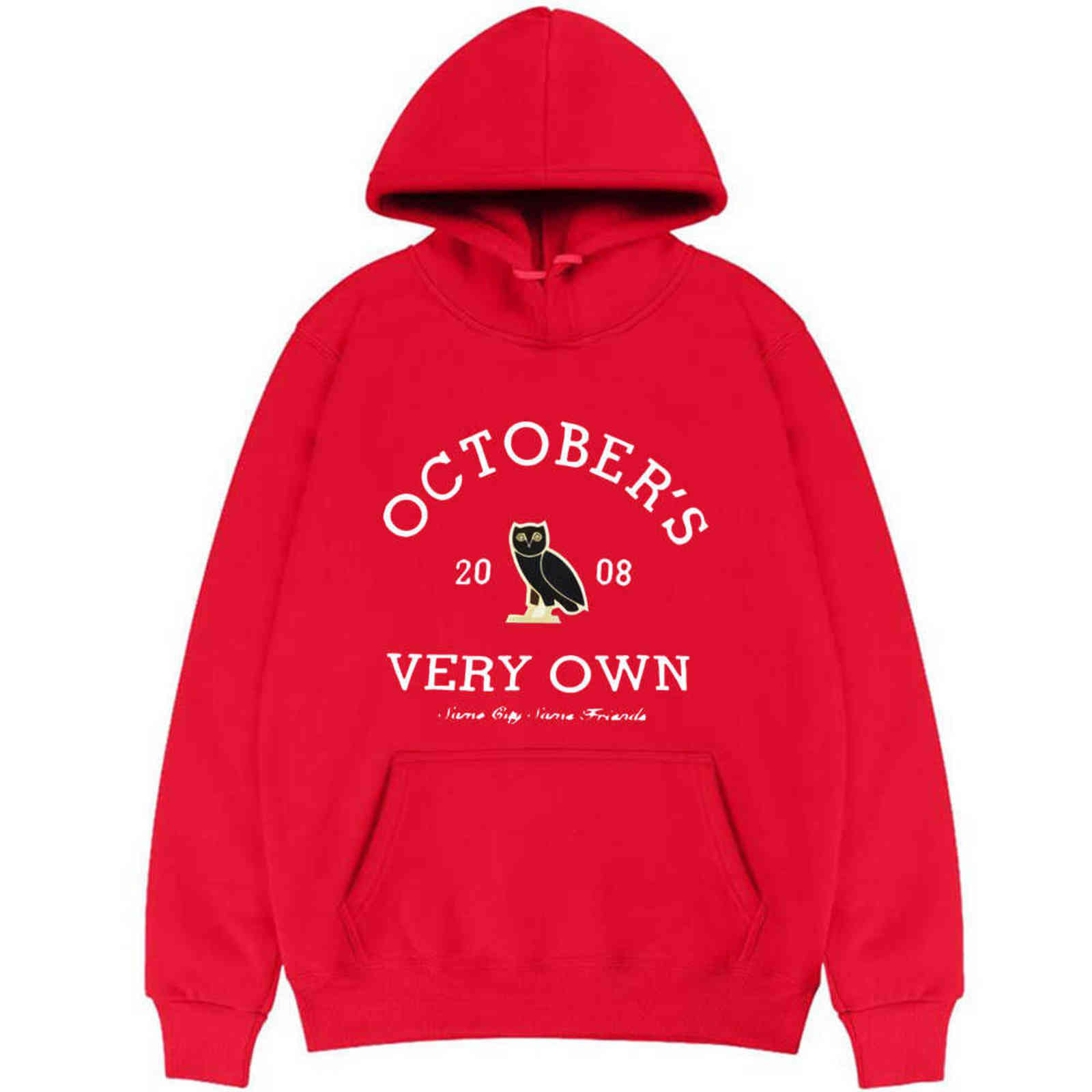 

Hot Selling October's 2021 Very Own Letter Tee Owl Print Hoodie Couples Fashion Top Coat Long Sleeve Men Women Harajuku All-match Sweatshirt, Only extra shipping