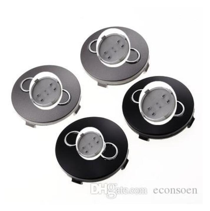 

100pcs Wheel Hub Covers 60mm Center Cap ABS Black Silver hubcaps For A3 A4L Q3 Q7