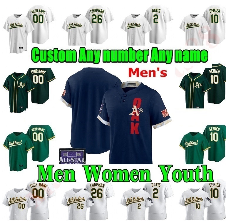 

Oakland Men Women Youth 2021 Athletics Custom Baseball Jersey 28 Matt Olson 11 Khris Davis 4 Chad Pinder 2 Starling Marte 25 Stwphen Piscotty Jesus Luzardo Jerseys, As shown in illustration