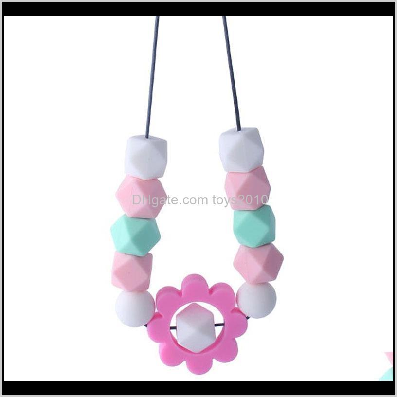 

Teethers Health Care Baby, Kids & Maternity Drop Delivery 2021 Sil Flower Bead Teething Euro America Aessories Infant Toddlers Necklace Toys